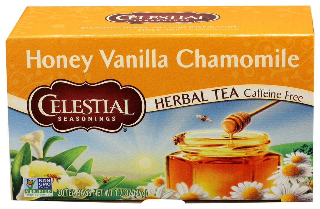 Celestial Seasonings Herbal Tea Honey Vanilla Chamomile 20 Tea Bags