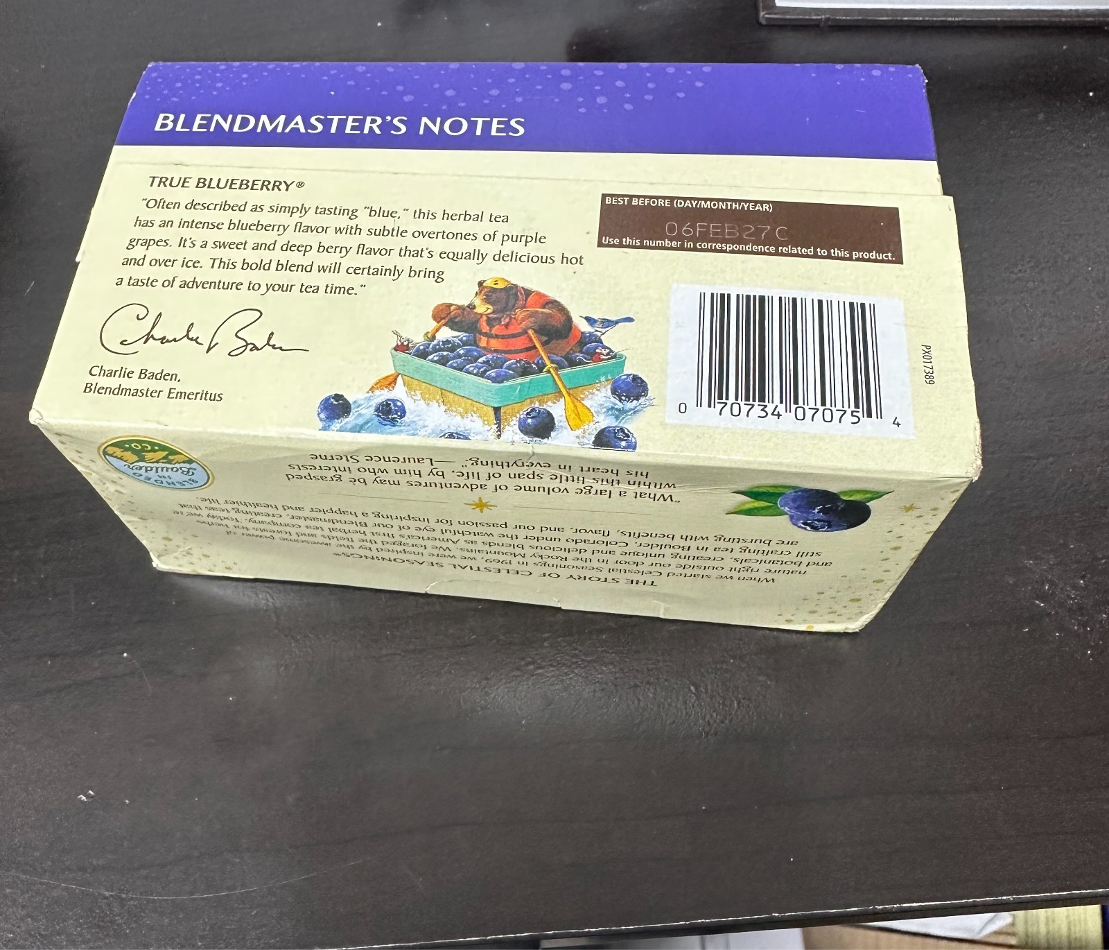 Celestial Seasonings True Blueberry Herbal Tea (Pack of 3)