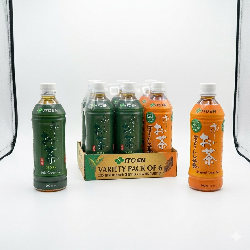 ITO EN Green Tea Bold Roasted Green Tea 16.9oz 6 Pack Variety Drink