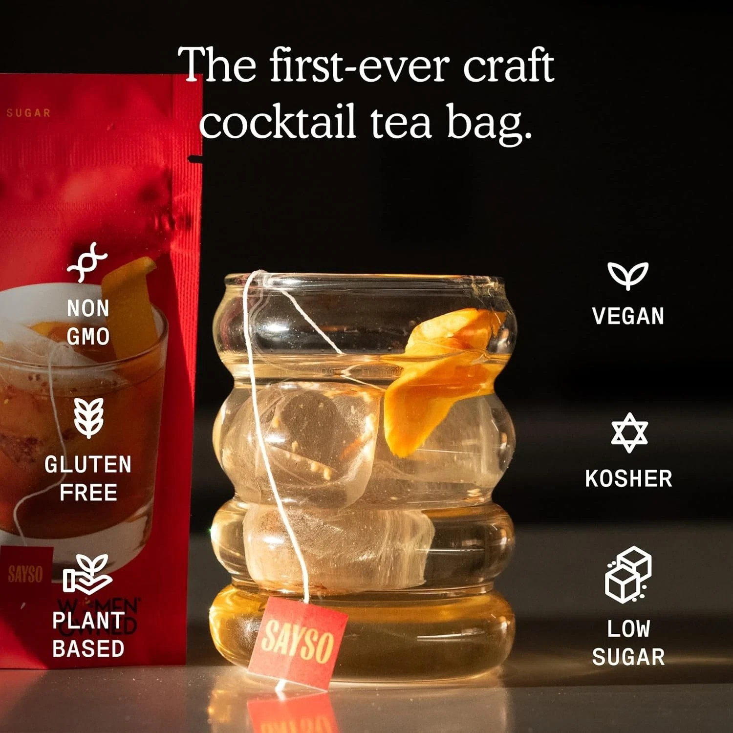 Sayso Old Fashioned Craft Cocktail Tea Bag 8 ready to make sachets Exp 03/2027
