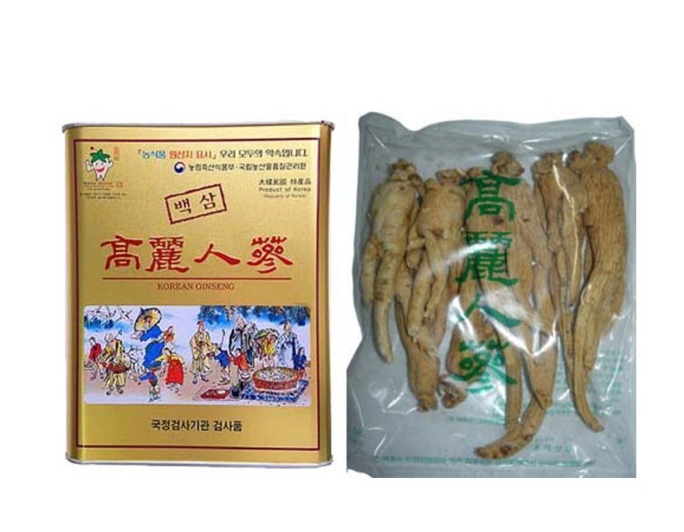 Korean 6 Years Dried White Ginseng Root AA Grade 300g
