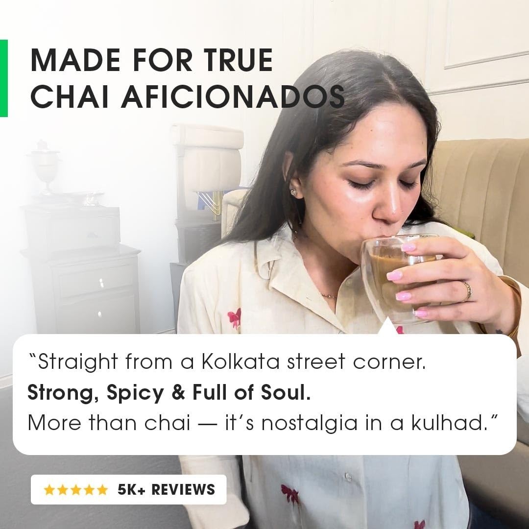 Teabox Kolkata Street Tea Rich & Delectable With Saffron Cardamom Ginger 250 Gms