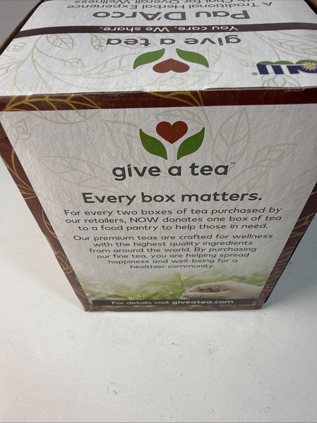 5 X NOW FOODS Pau D’Arco Tea 24 Tea Bags