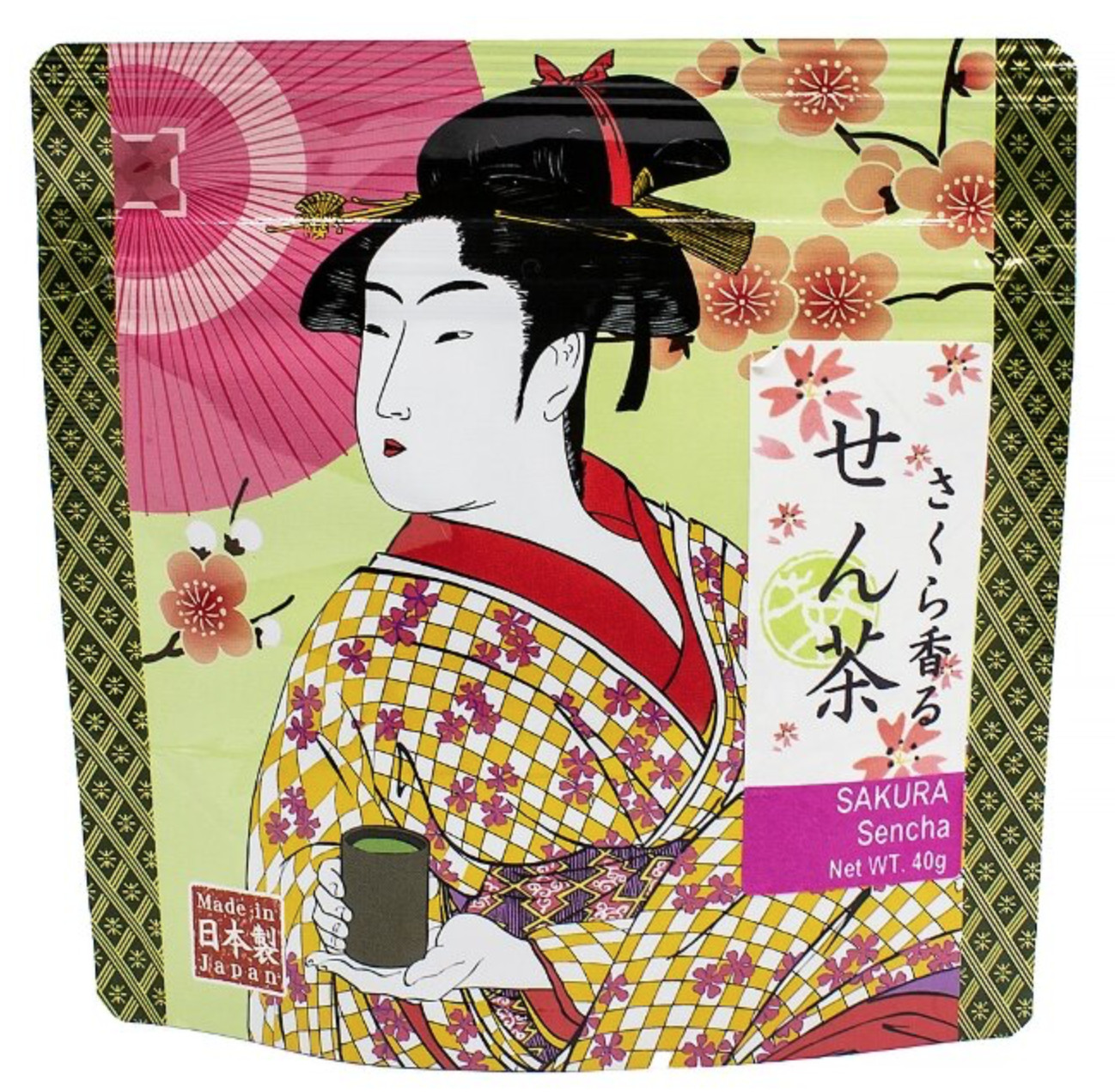 Hamasa-En Premium Japanese Loose Leaf Shizuoka Sakura Sencha Green Tea 40g