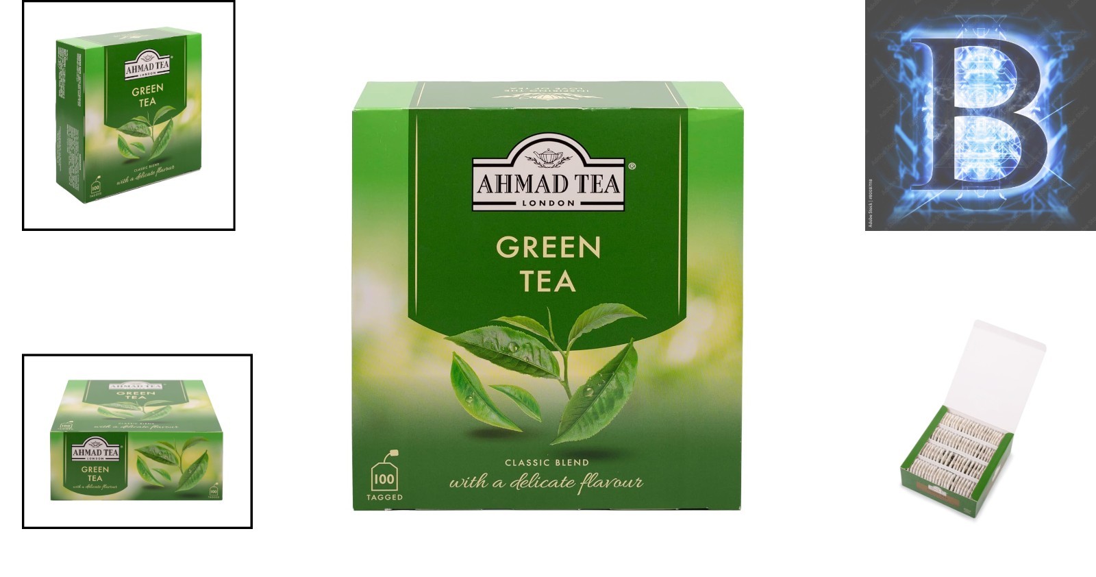 Green Tea Teabags, 100 Count – Caffeinated, Sugar-Free & Antioxidant