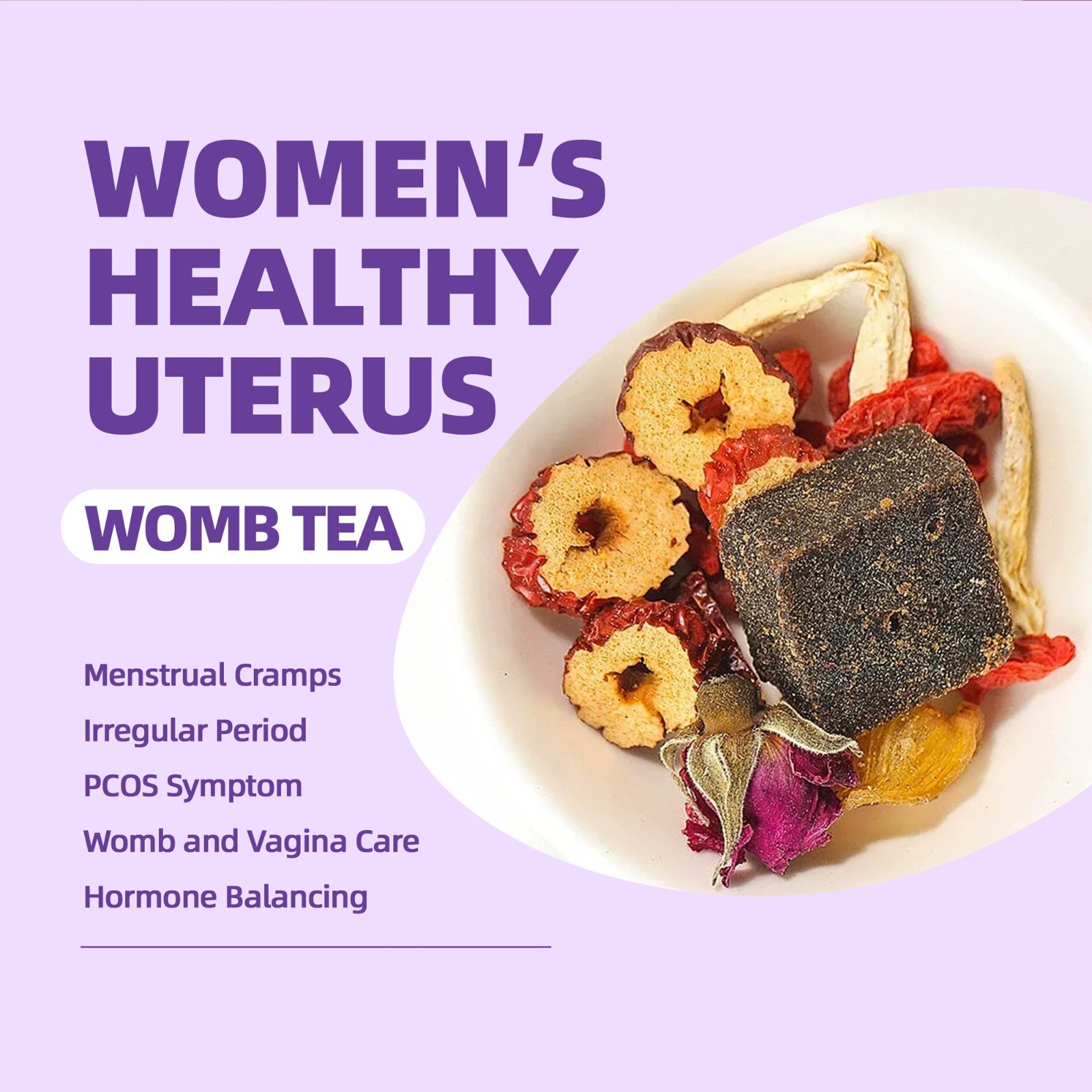 Womb Tea for Women, Ginger & Jujube Herbal Tea , Uterus Wellness Support 20 Bags