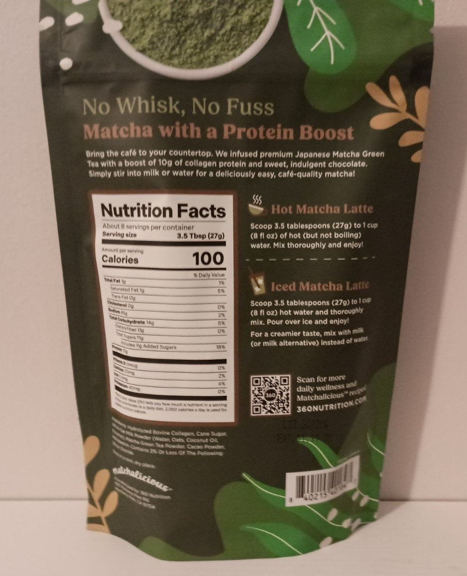 Matchalicious™ Premium Japanese Protein Chocolate Matcha Latte 7.5oz New 01/2028