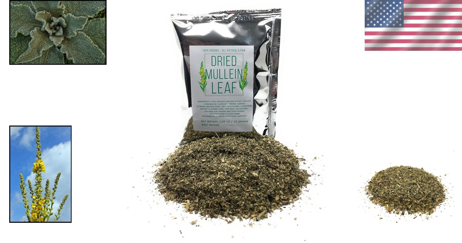 Fine Cut Mullein Leaf Tea – Caffeine Free & – Perfect for Blending