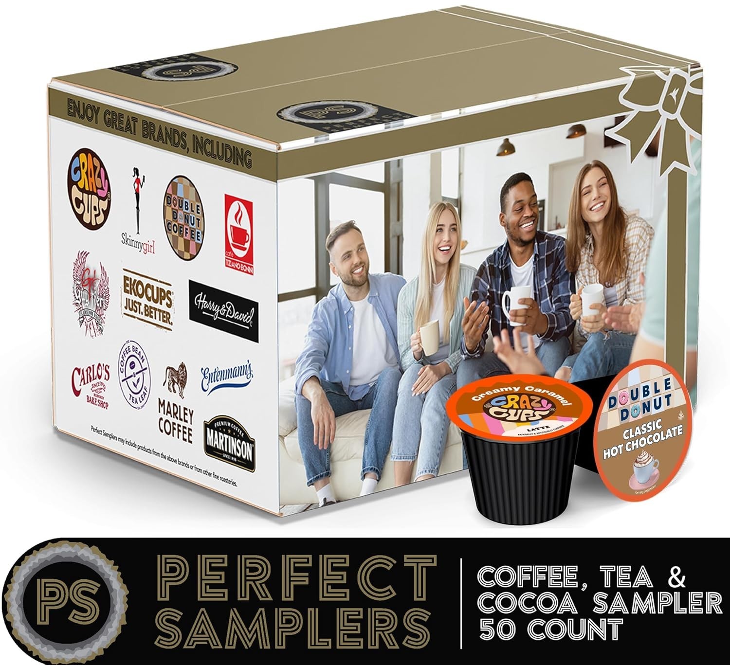Coffee Tea Hot Chocolate Variety Pack 50 Pods Compatible Keurig Winter