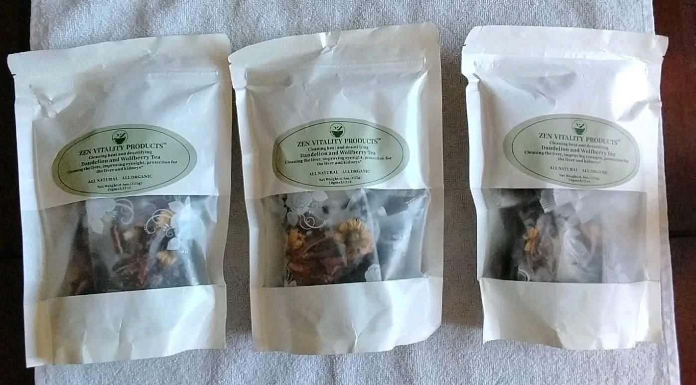 Dandelion & Wolfberry Tea -Kidneys,Liver Herbal Tea Mix Blend for Detox 3 Bags
