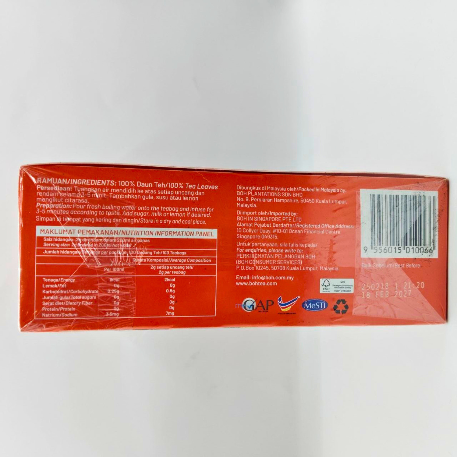 BOH Tea Sachet Tea Cameron Highlands (100pcs) 200g Free Shipping