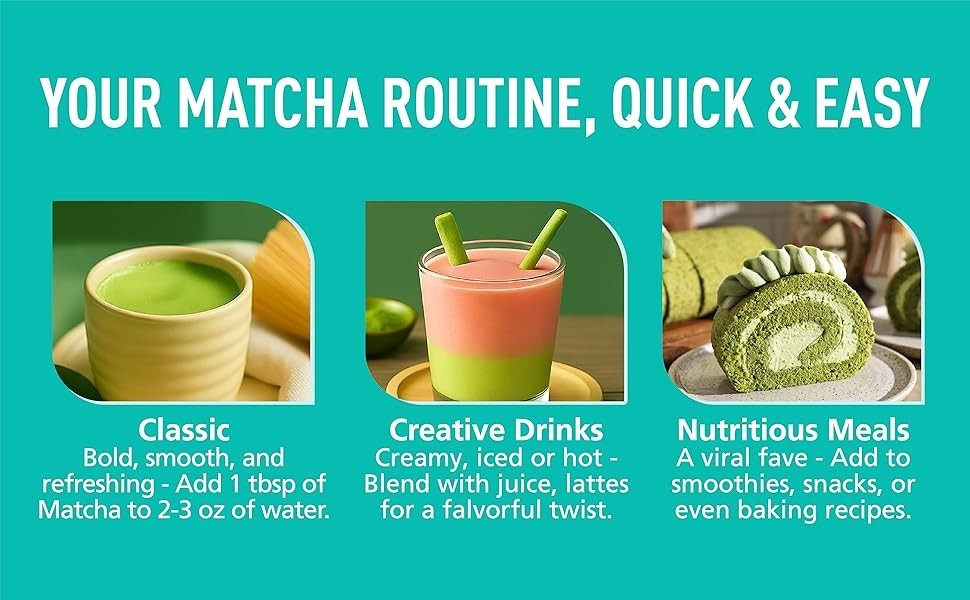 Emerail Organic Matcha Powder 200g USDA Organic Sugar Free Gluten Free