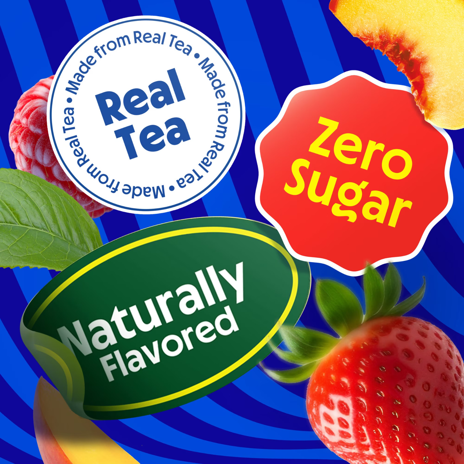 Snapple Zero Sugar Peach Tea, 16 Fl Oz Recycled Plastic Bottle (Pack of 12)