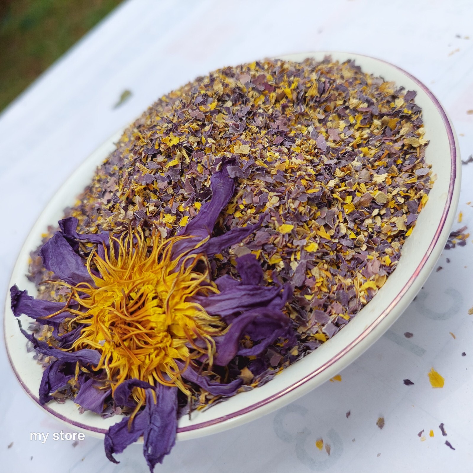 Blue Lotus (Nymphaea Caerulea) Flower Tea Cut 100% Organic Natural Herbal Tea