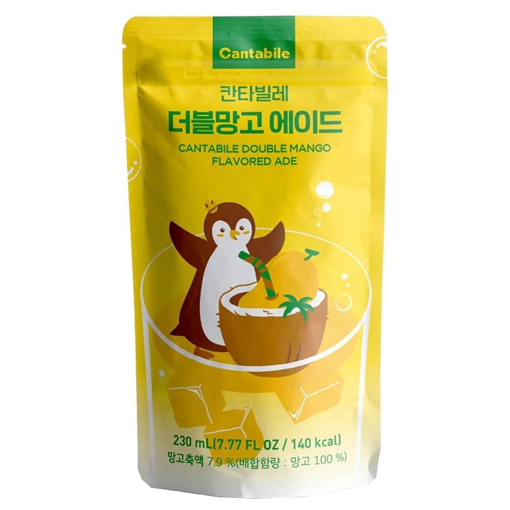 (Box of 10, Double Mango) Cantabile Korean Convenience Store Pouch Drink