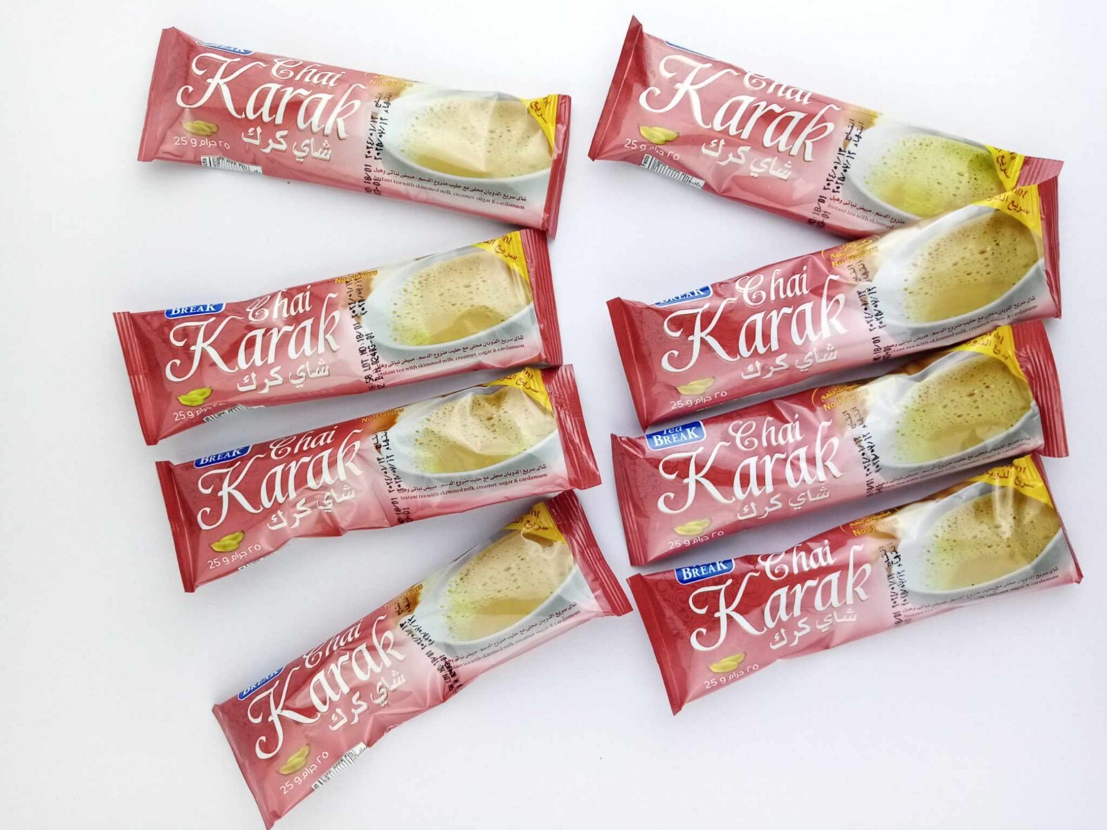 8 Sachets*(25 g) Chai Karak Instant Tea With Cardamom شاي كرك بالهيل