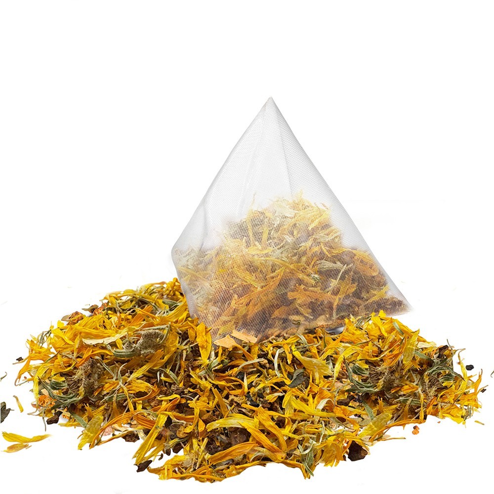 Chaga and Calendula Herbal Tea Caffeine Free Mushroom and Flower Tea 50 Bags