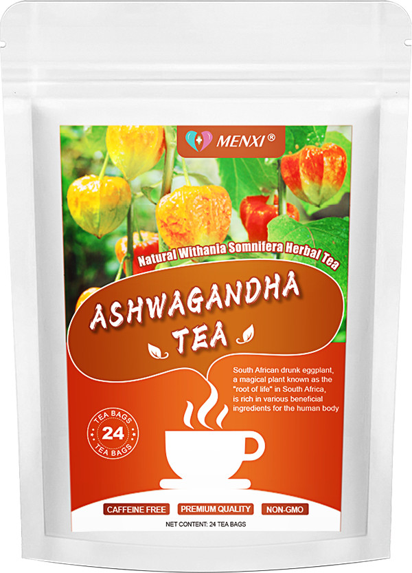 MENXI 24ags Ashwagandha Root Tea – Stress Relief & Adrenal Fatigue Soothing Brew