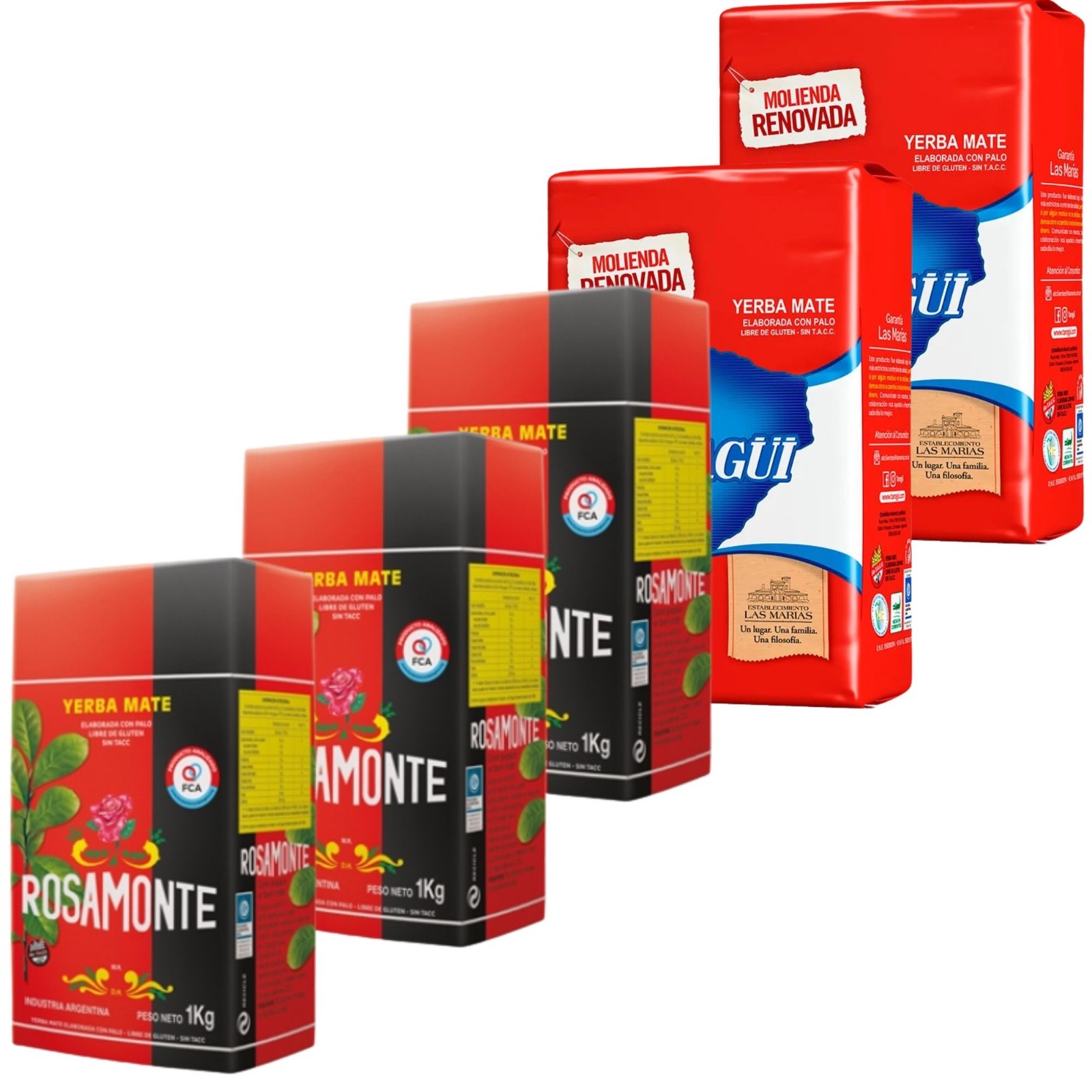 5 kg of Yerba Mate Tea Rosamonte and Taragui