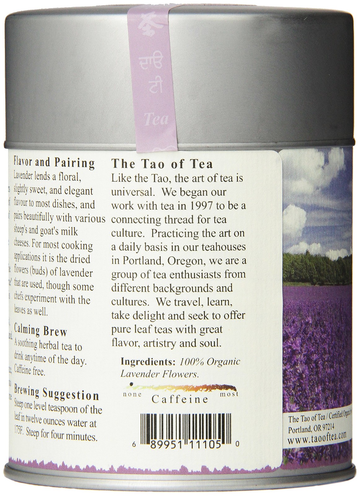 Lavender Herbal Tea, Loose Leaf, 2.0 Ounce Tin Packaging May Vary