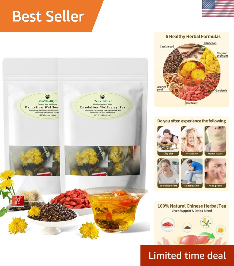 Dandelion Goji Berry Tea – Earthy Flavor with Health Benefits (24 Count)