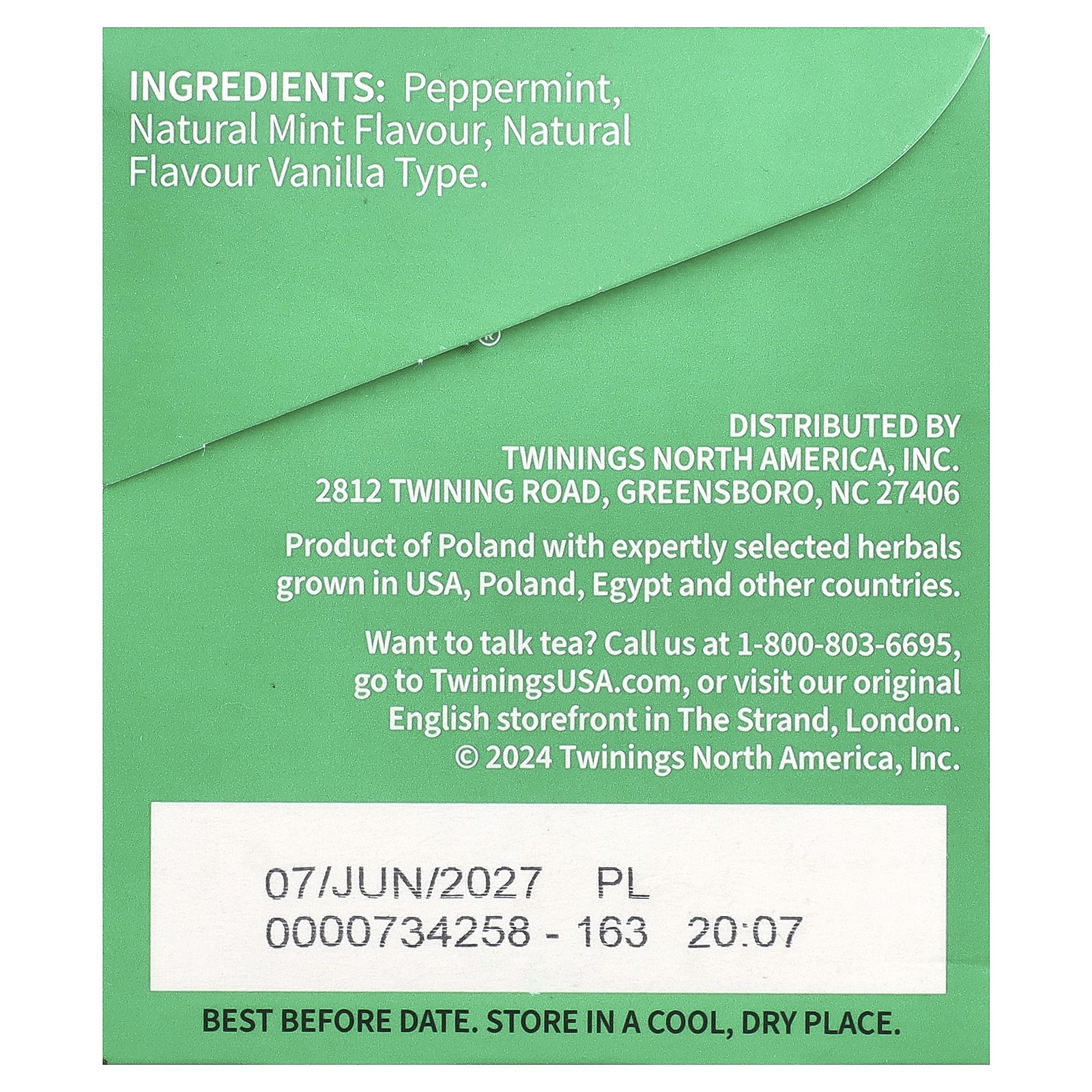 Flavored Herbal Tea, Peppermint Cheer, Caffeine Free, 20 Tea Bags, 1.41 oz (40