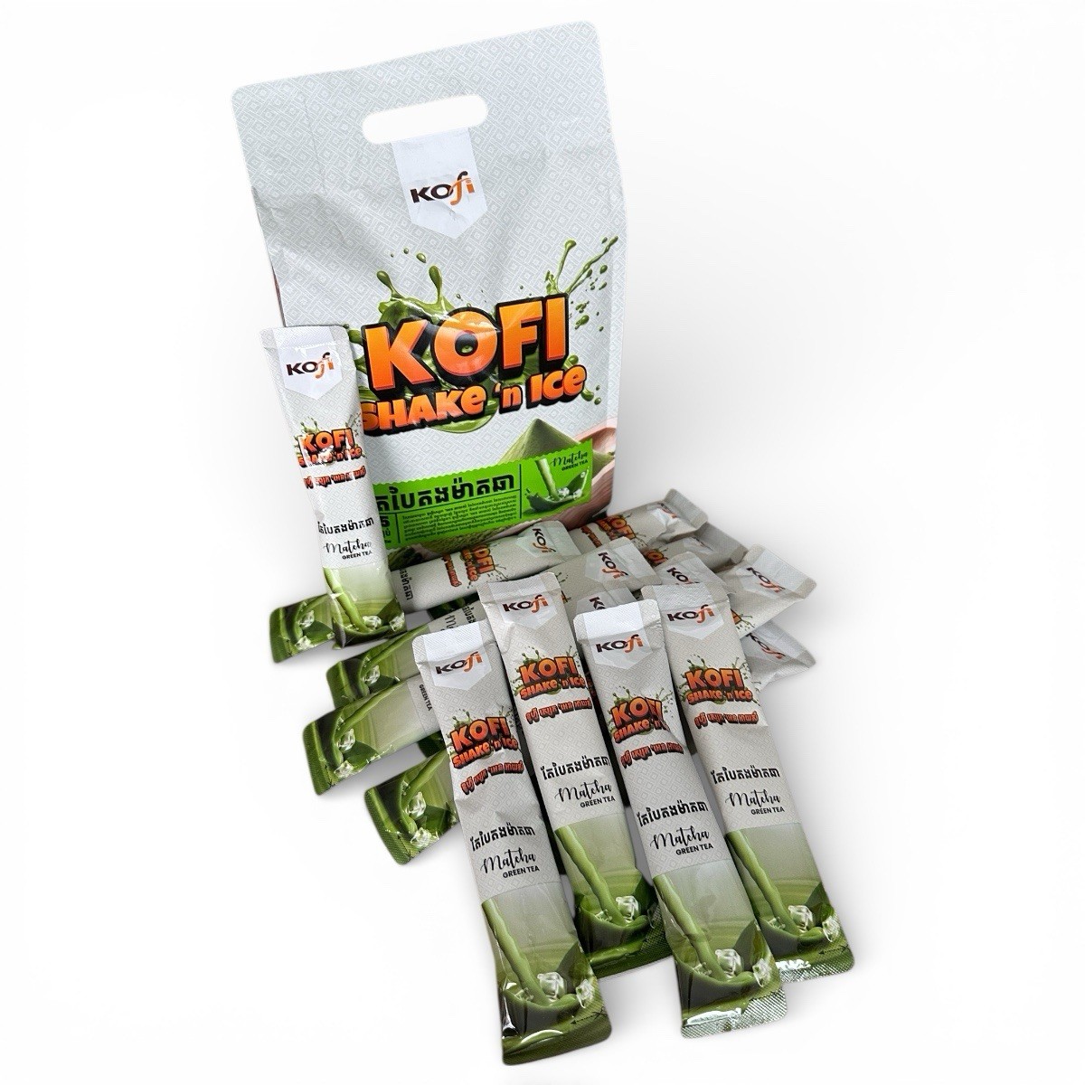 KOFI Shake ‘n Ice Match Green Tea (15 sticks x 35g) ផលិតផលរបស់ប្រទេសកម្ពុជា