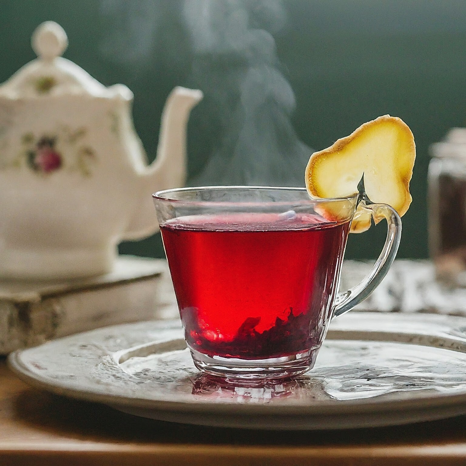 Hibiscus Ginger Tea -75 Bags, Premium Dried Hibiscus Flower Tea, Flor De Jamaica
