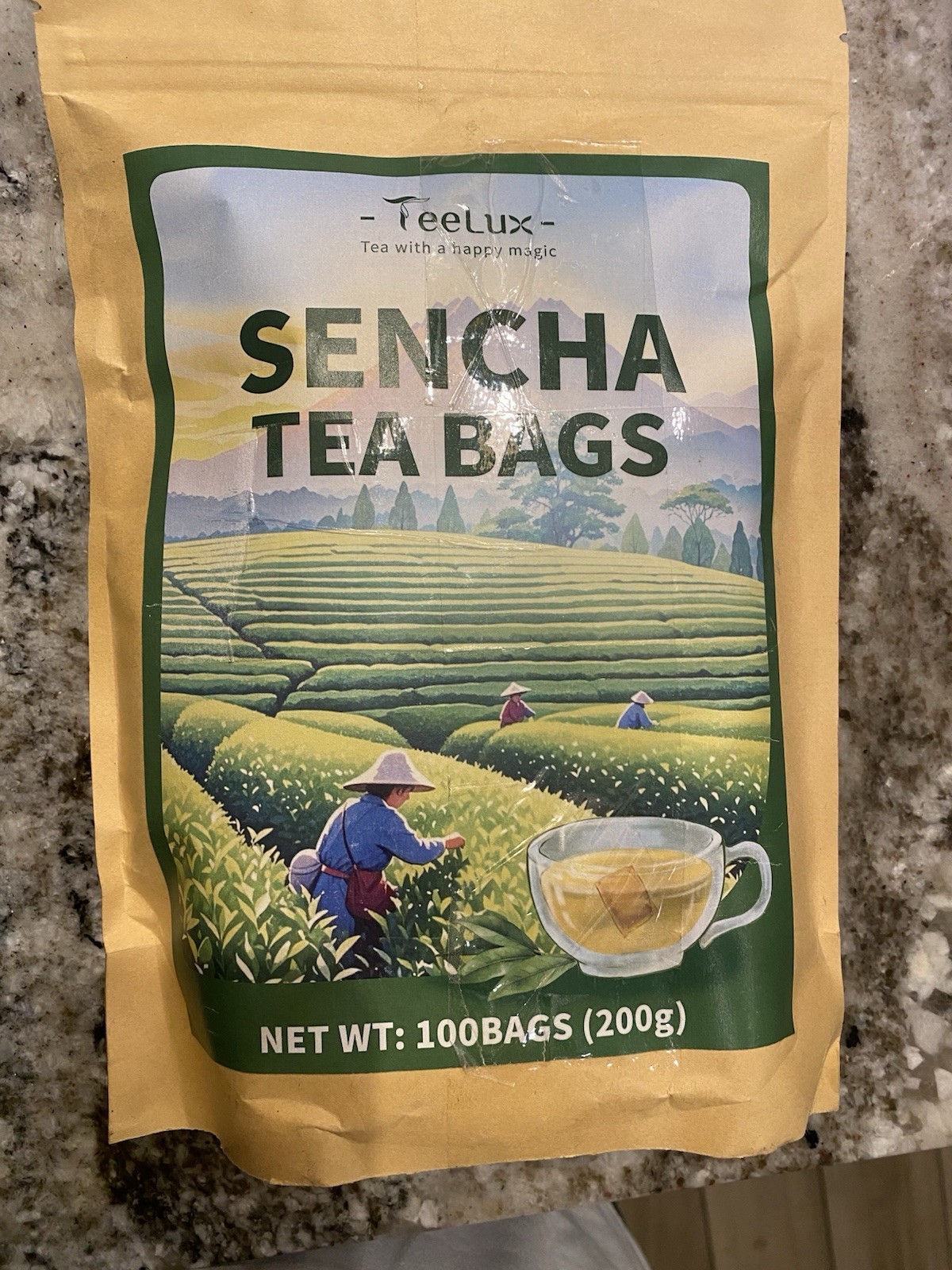 NEW Sencha Green Tea Bags – Refreshing 100 Count Caffeinated TeeLux Exp 12/2028