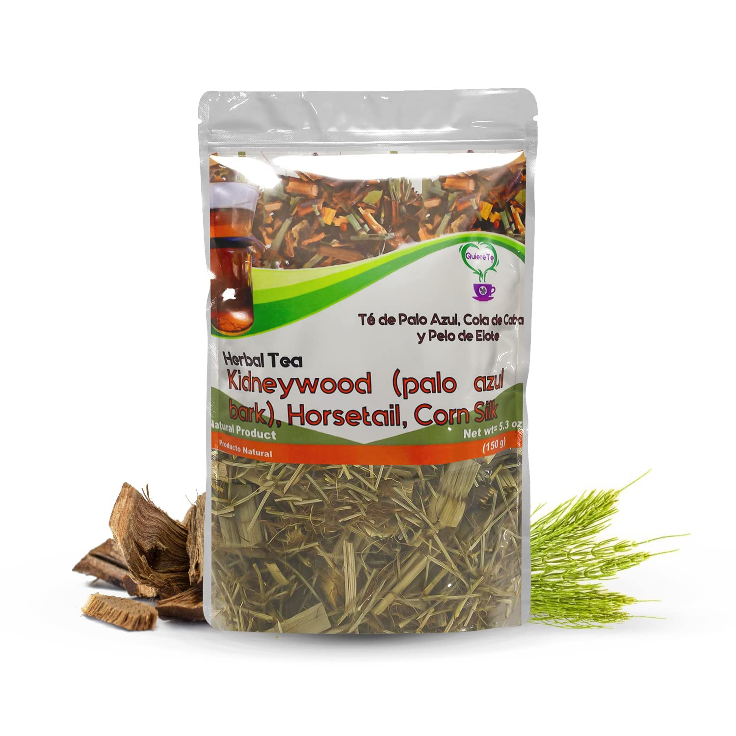 Palo Azul Tea, Kidneywood, Horsetail, Corn Silk, , 5.3 Oz (150 Grams), up to 100