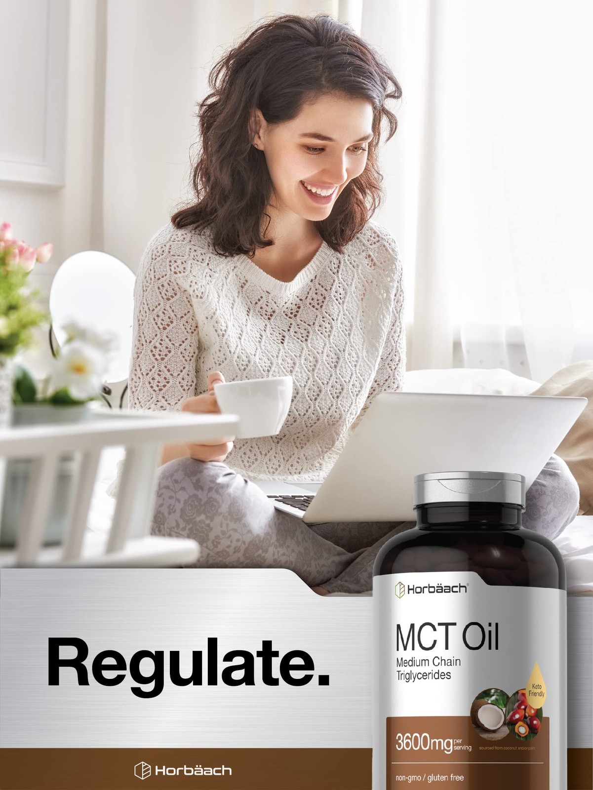 Horbäach MCT Oil Pills | 3600mg | 300 Softgel Capsules 300 Count (Pack of 1)