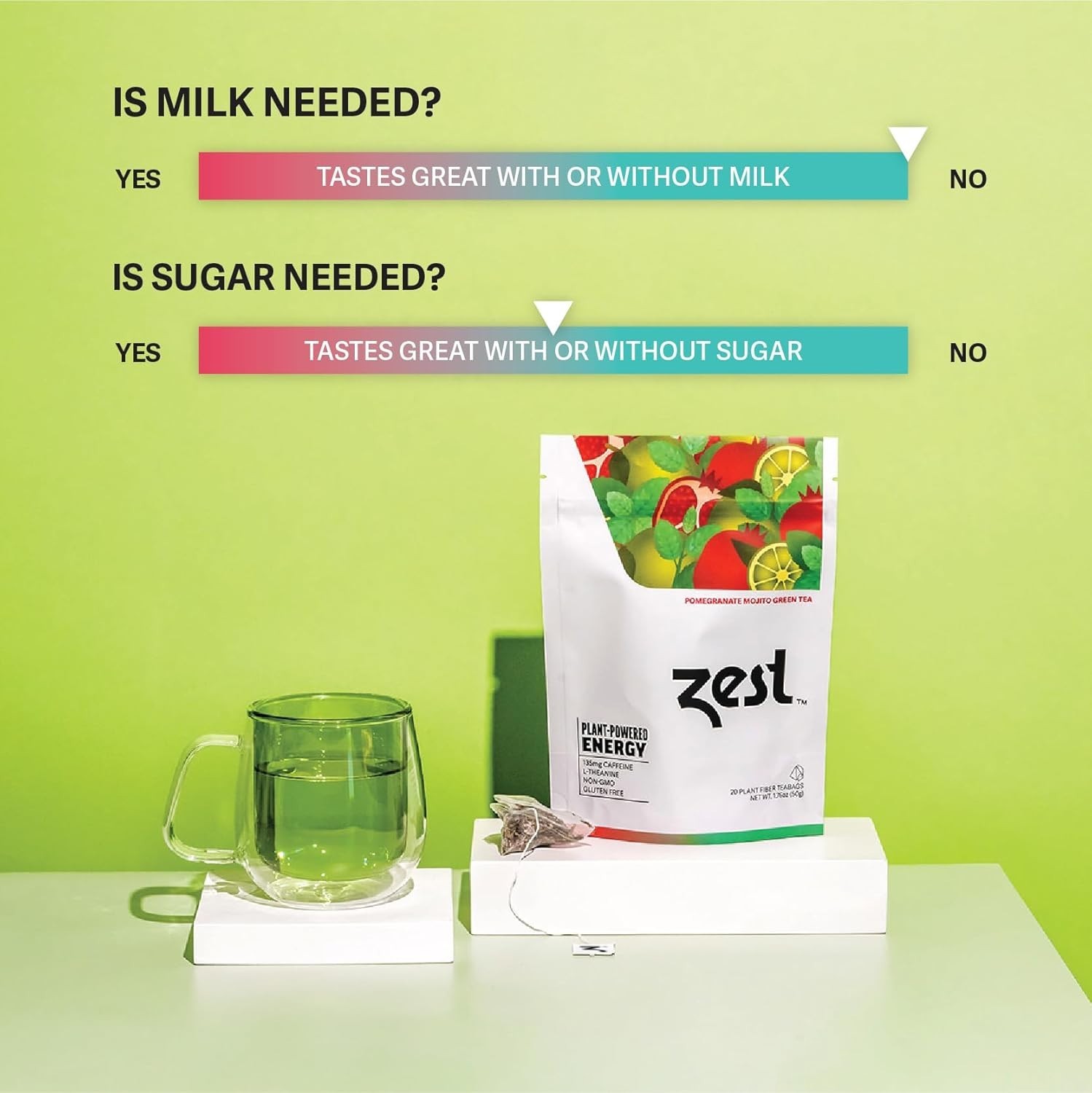 Zest Energy Green Tea Pomegranate Mojito 20ct