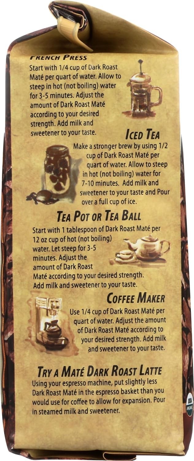 Energizing 12 oz Dark Roast Yerba Mate – Organic and Perfect for Anytime Use