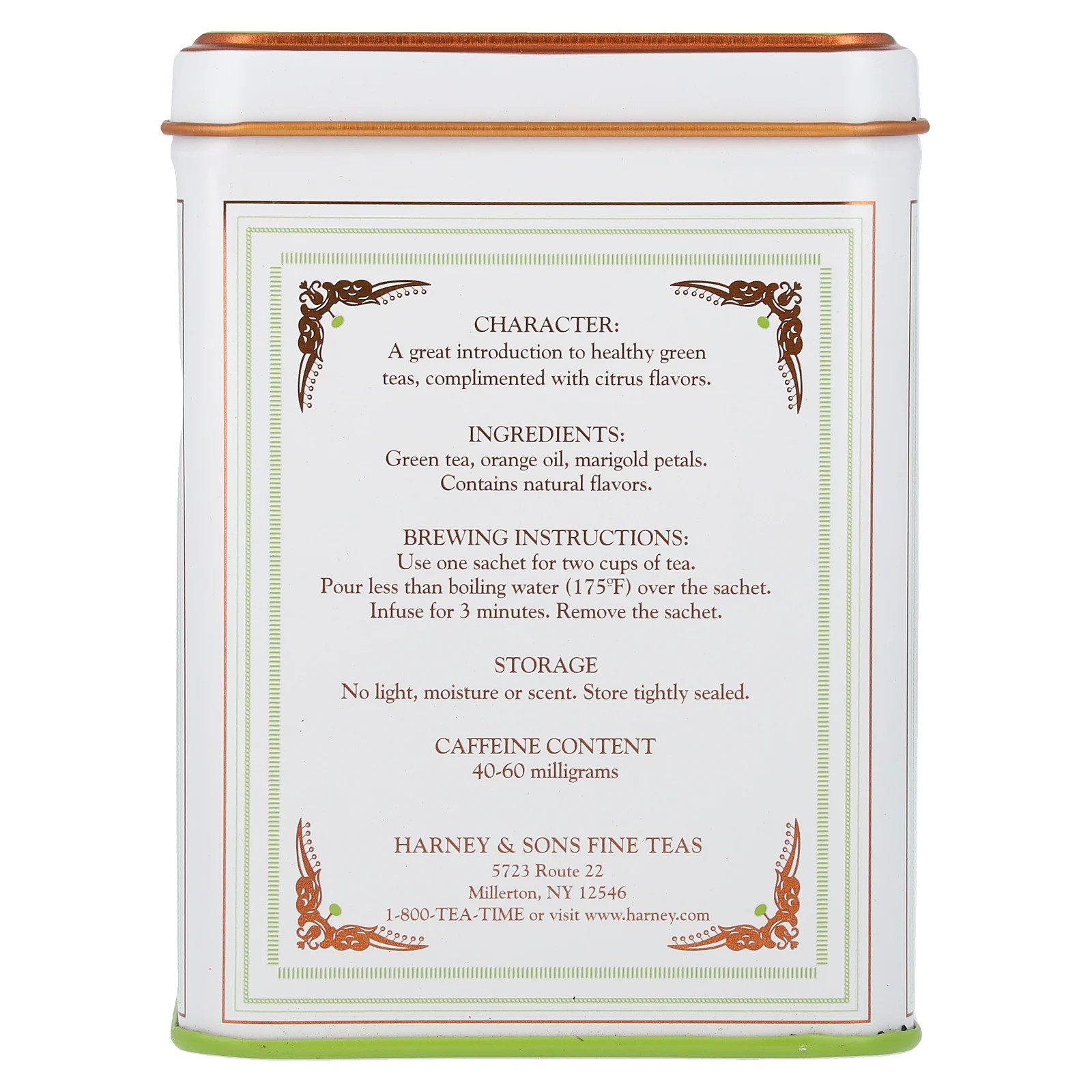 Harney Sons Citron Green Tea 20 Sachets 1 4 oz 40 g Kosher