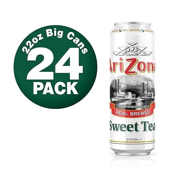 Arizona Sweet Tea 22 fl oz Cans 24 Pack Iced Tea Drink
