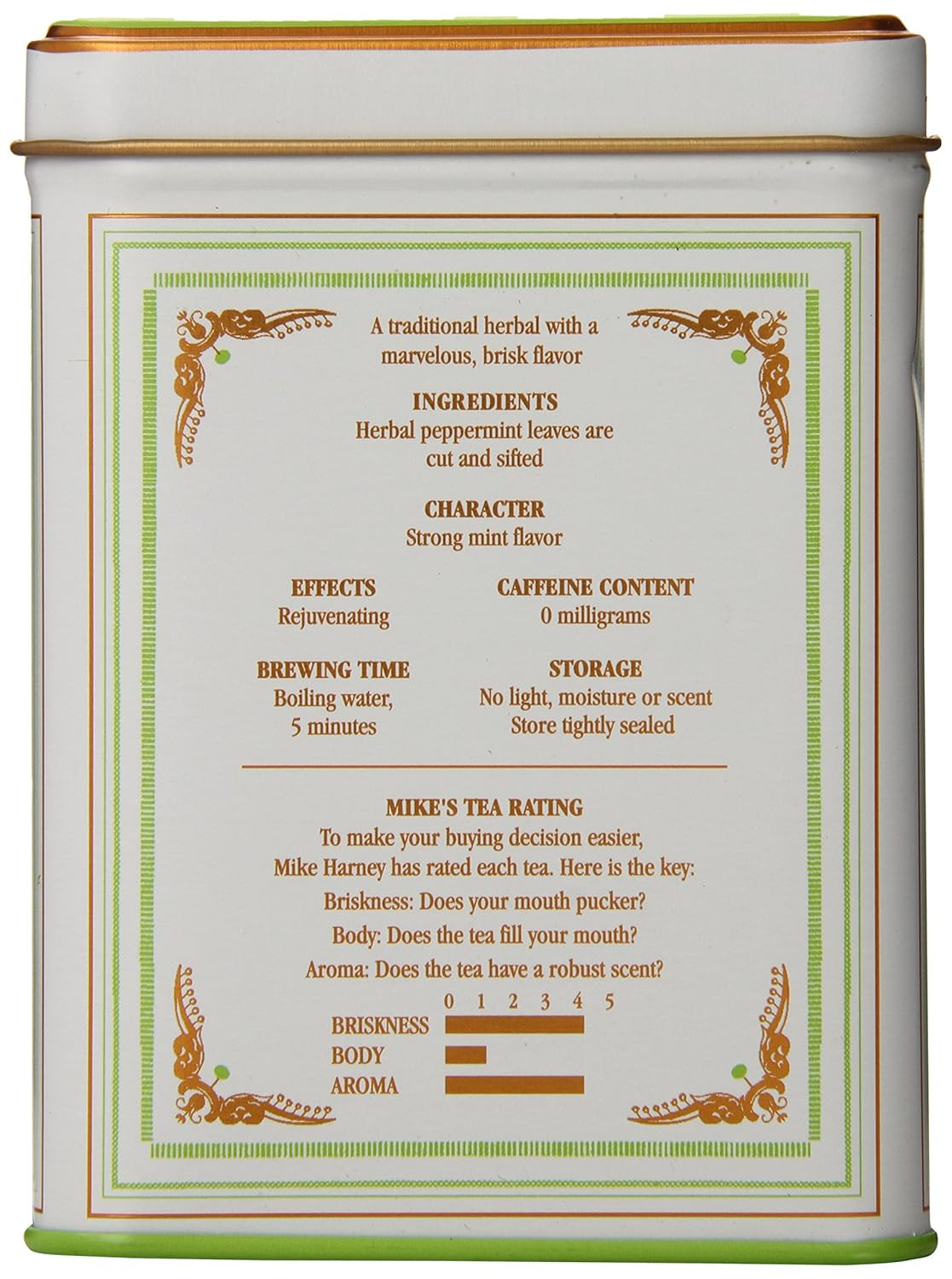 Harney and Sons Peppermint Tea, 20 Sachets 1.2 Oz