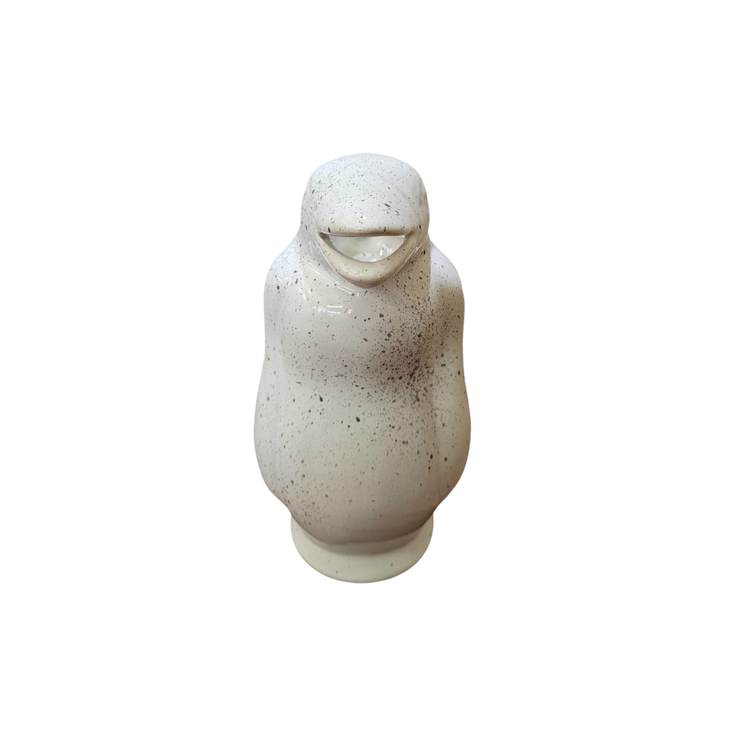 Jarra De Mesa Pingüino De Cerámica 250 ml – Blanca Salpicada