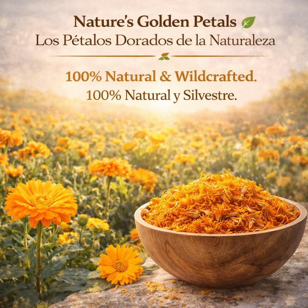 Calendula Herbal Tea – 4 oz (113 g) – Dried Marigold Flower Petals Flores