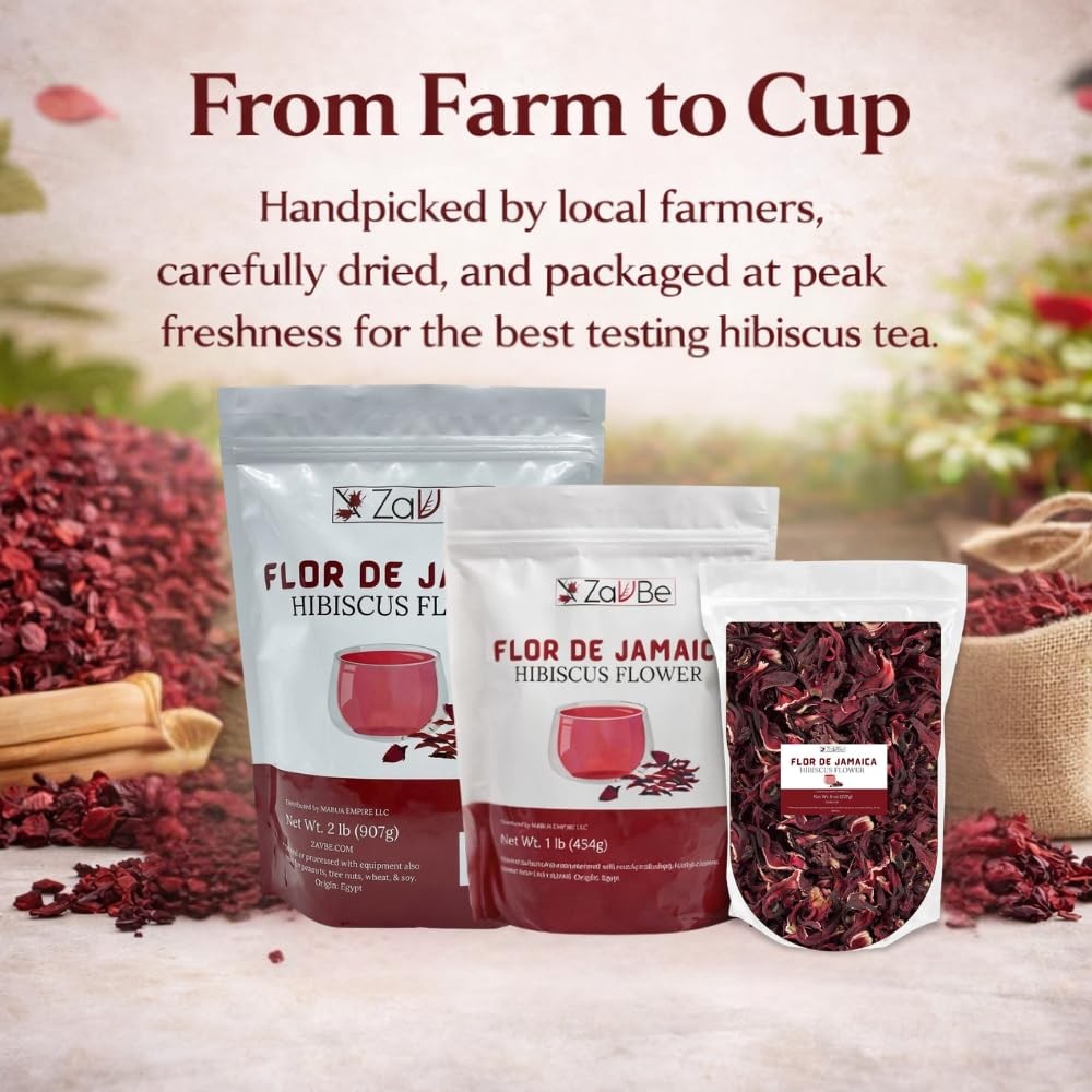Hibiscus Tea 1lb Dried Hibiscus Flower (16oz) perfect for Hibiscus Tea loose lea