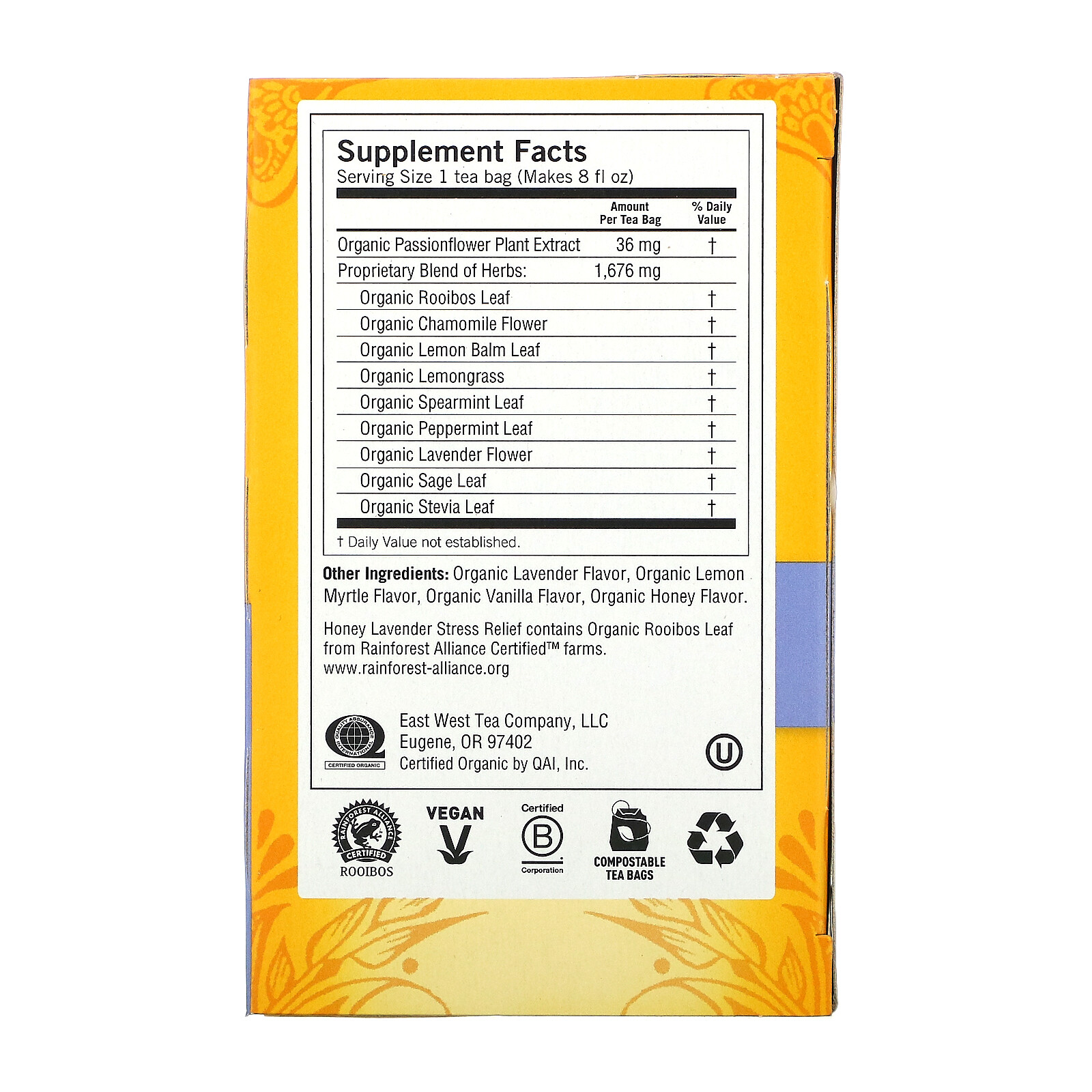 2 PACK Yogi Tea Herbal Stress Relief, Honey Lavender 16 Tea Bags (32 Tea Bags)