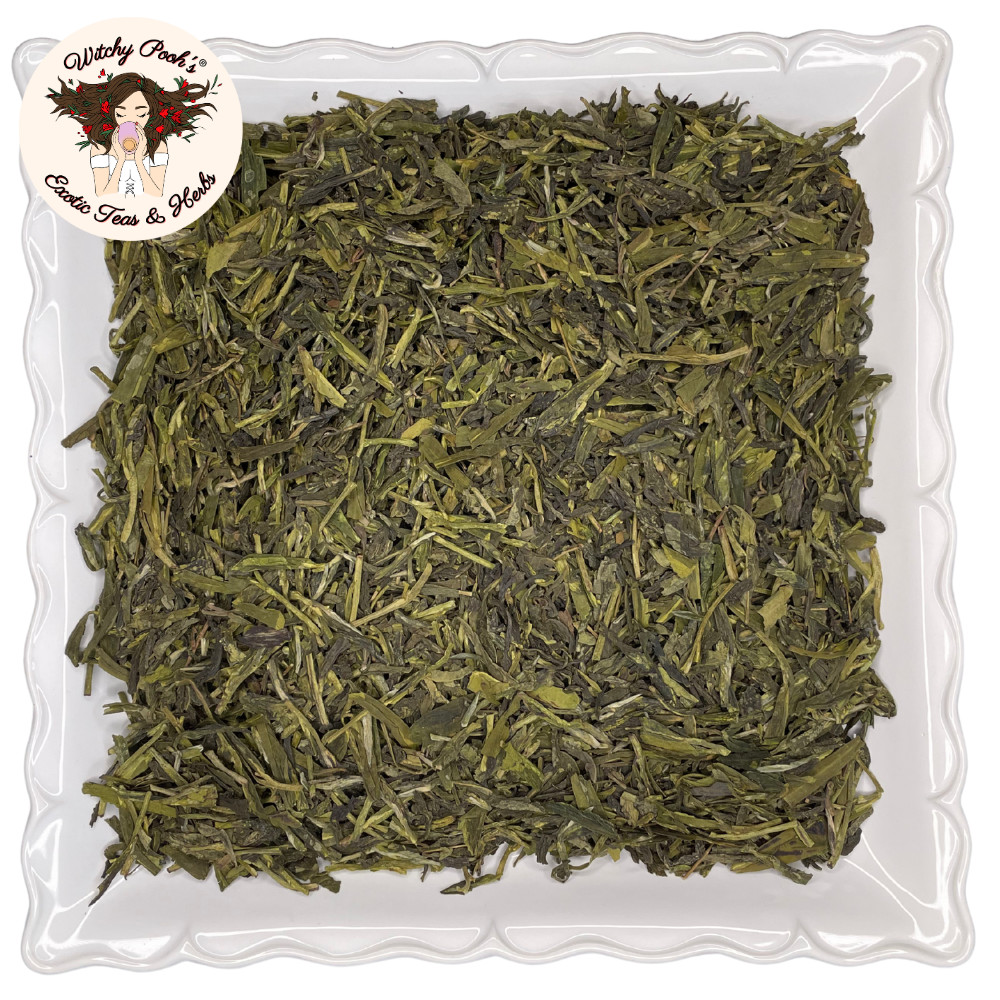 Dragon Well Loose Leaf Green Tea, High Caffeine Equal to Coffee