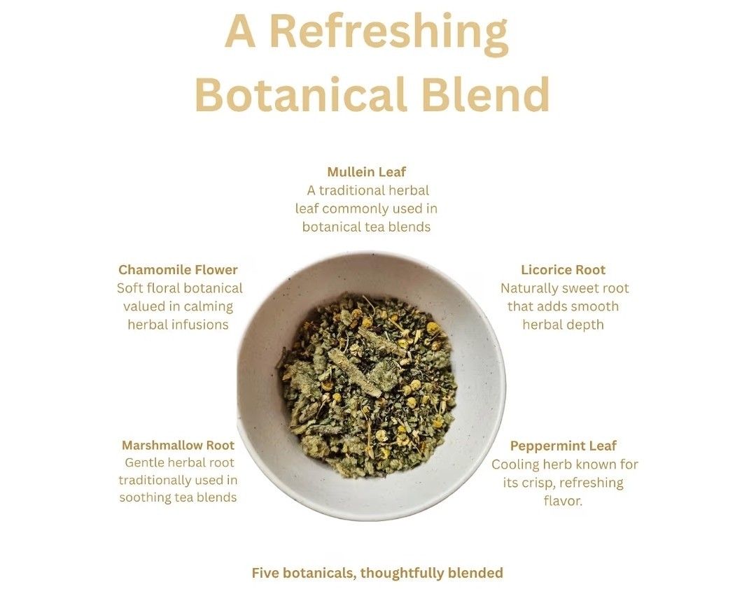 The Good Village Co. Good & Clear Loose Leaf Herbal Tea Mint Chamomile 2oz 50