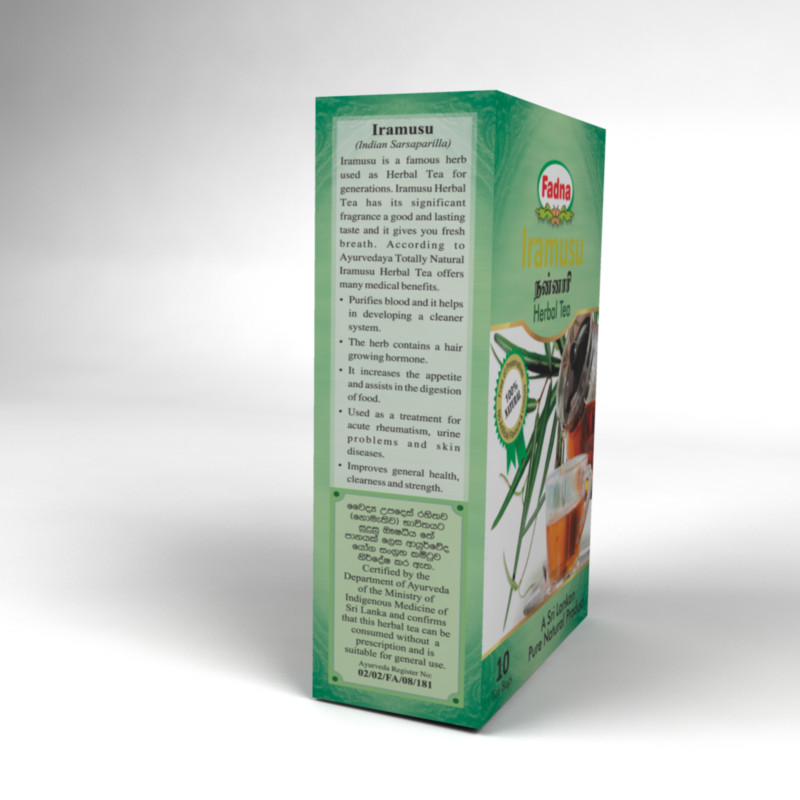 FADNA Ayurvedic Iramusu (Hemidesmus Indicus) Herbal Tea 10 Tea Bags x 04 packs