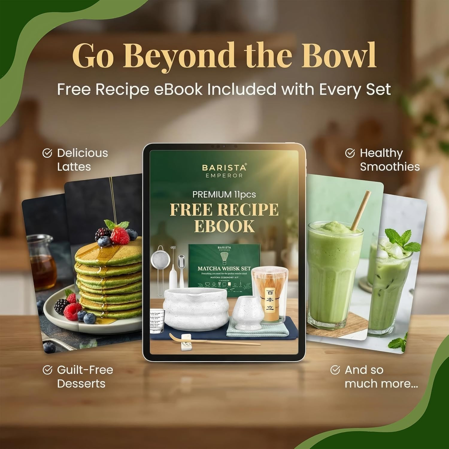 ® MATCHA WHISK SET PREMIUM 11Pcs – Professional Matcha Kit Set with Matcha Bowl,