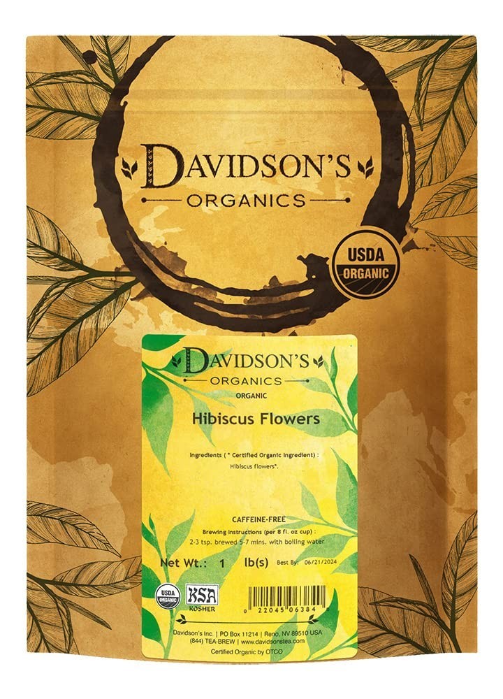 16 Ounce Organic Hibiscus Flower Tea – Loose Leaves for Glow and Health