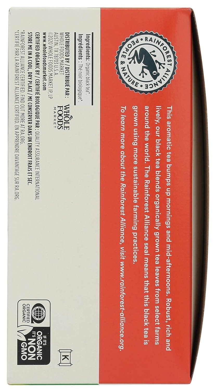 Organic Black Tea – 70 Count Single-Serve Tea Bags, Kosher and Antioxidant Rich