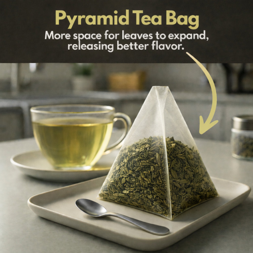 Organic Lemon Balm Tea Bags – 100 Count (Plant-Based Pyramid Tea Bags)