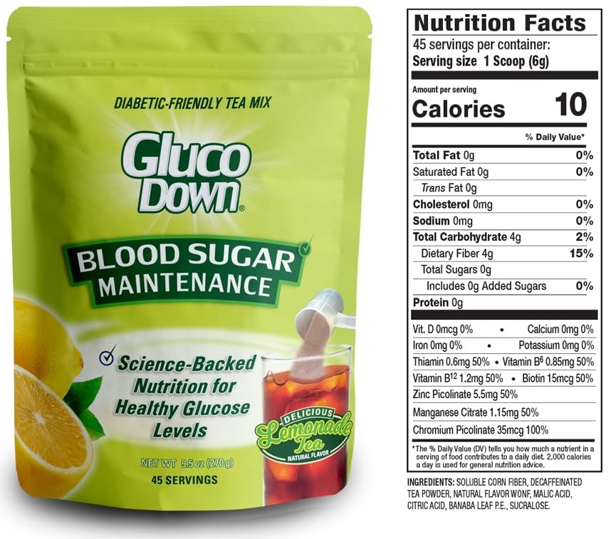 Delicious Lemonade & Tea Mix, Patent Pending Dietary Fiber Formula for Mainte…