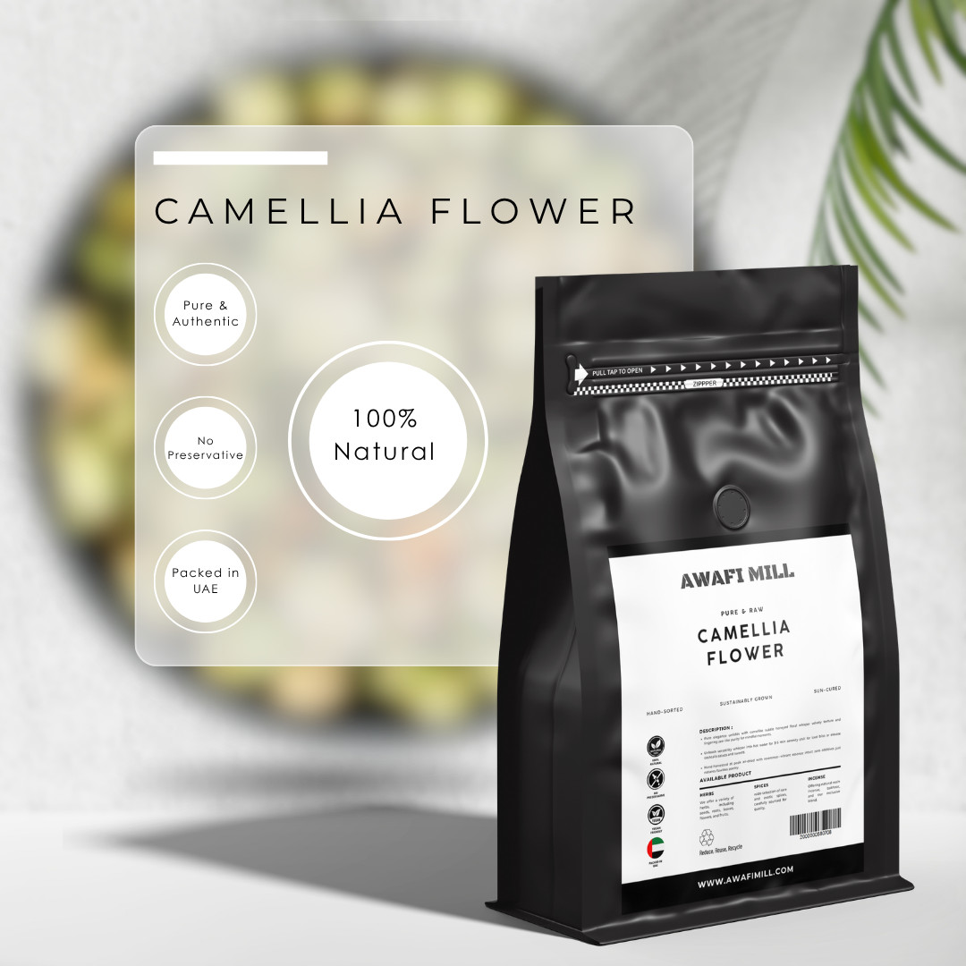AWAFI MILL Camellia Flowers | Tea Flower Buds (Camellia sinensis) – 250 g | 9 Oz