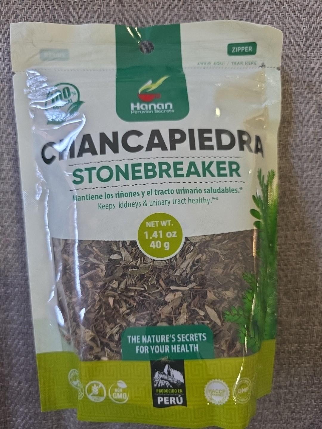 Hanan Peruvian Secrets Chancapiedra Herbal Tea 100% Natural Stonebreaker